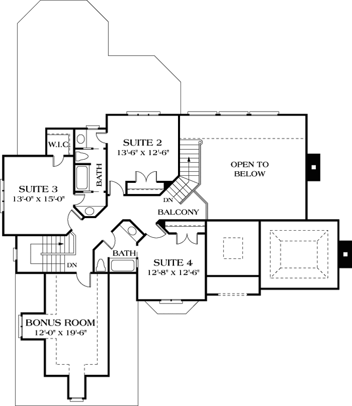Upper/Second Floor Plan: 106-436