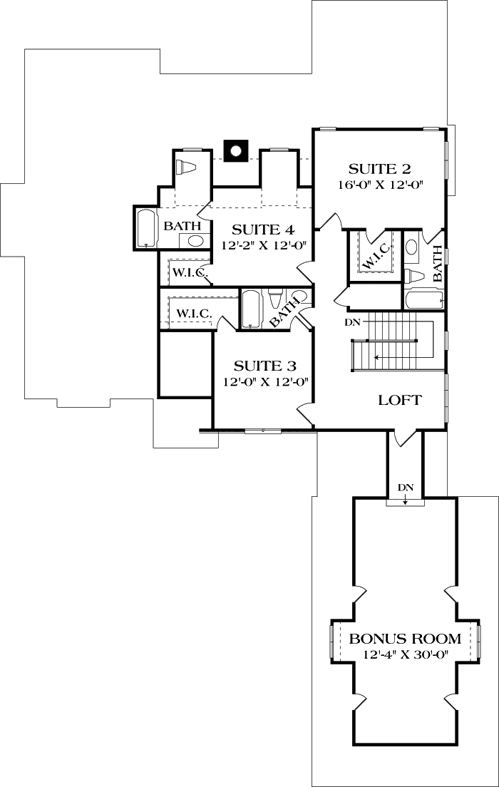 Upper/Second Floor Plan: 106-438