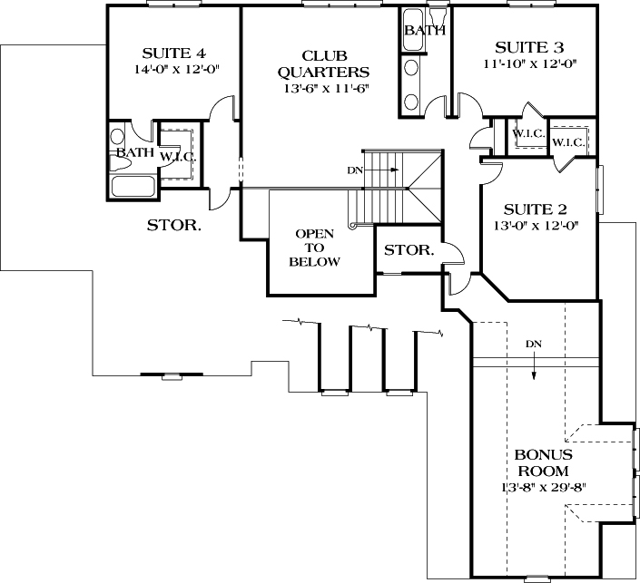 Upper/Second Floor Plan: 106-442