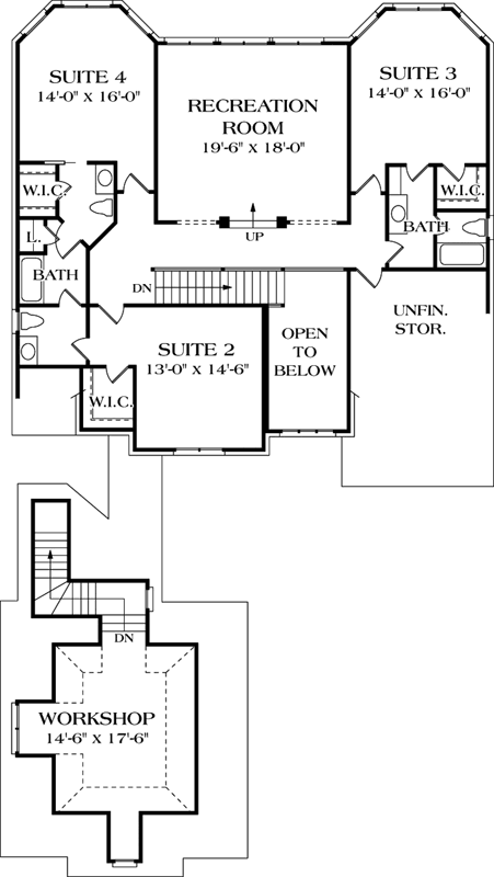Upper/Second Floor Plan: 106-444