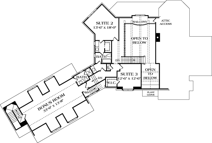 Upper/Second Floor Plan: 106-445