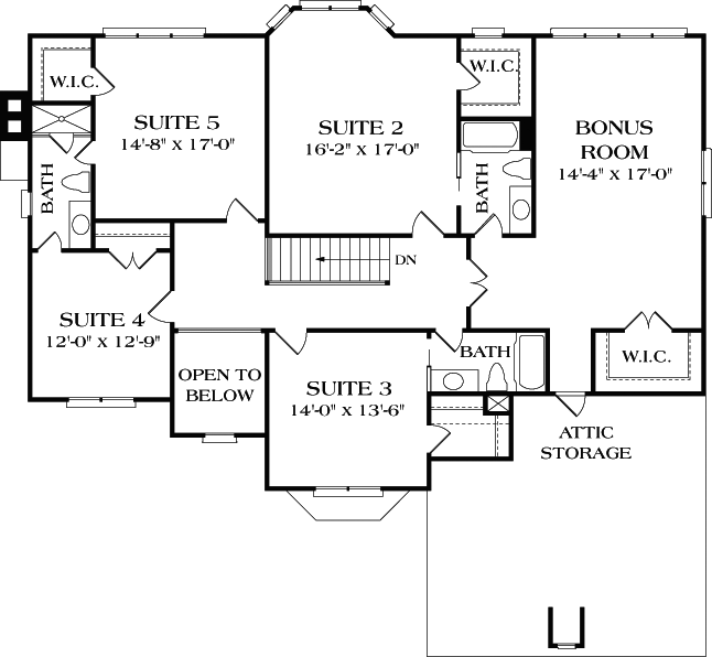 Upper/Second Floor Plan: 106-446