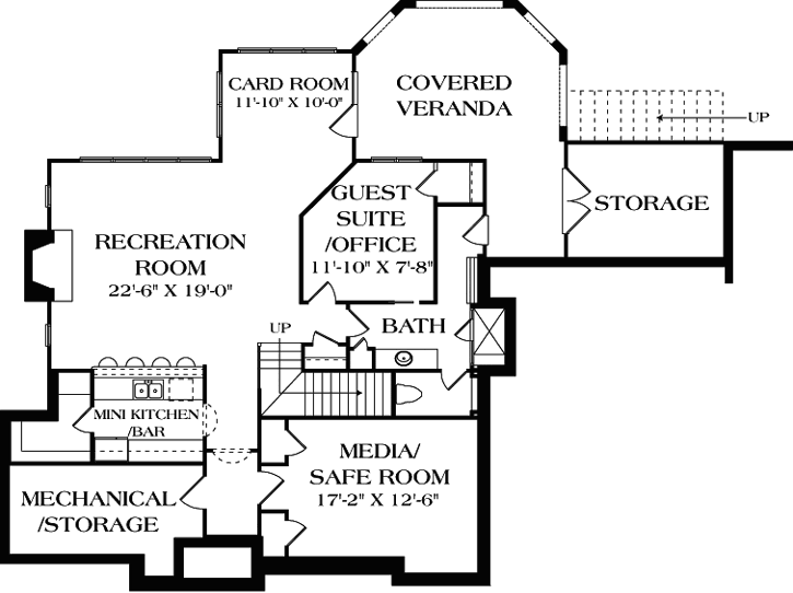 Lower Floor Plan: 106-451
