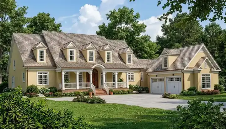 Southern house plans 106-452 - front exterior, 3,636 sq ft, 4 bed, 3 bath house plans | Monster House Plans