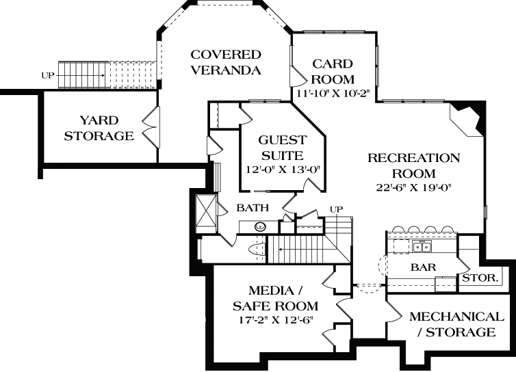 Lower Floor Plan: 106-454