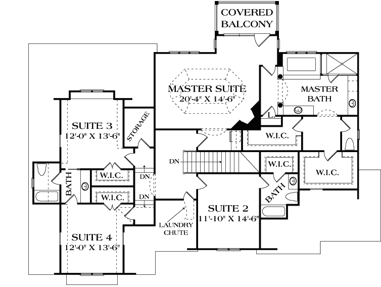 Upper/Second Floor Plan: 106-454