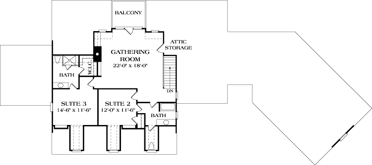 Upper/Second Floor Plan: 106-455
