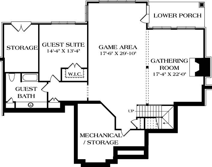 Lower Floor Plan: 106-457
