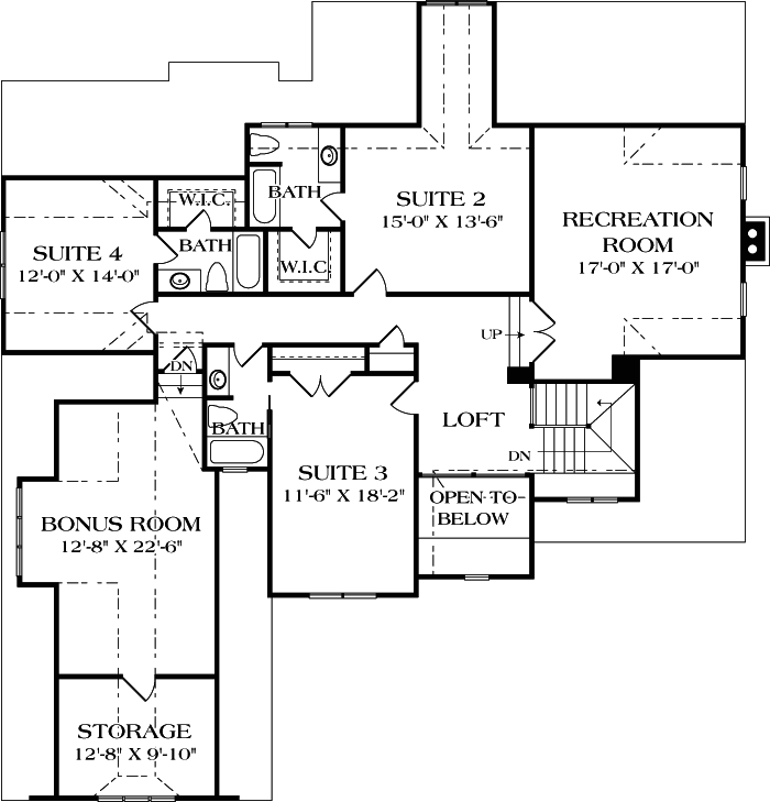 Upper/Second Floor Plan: 106-458
