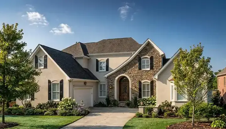 French Country house plans 106-459 - front exterior, 3,736 sq ft, 4 bed, 3 bath house plans | Monster House Plans