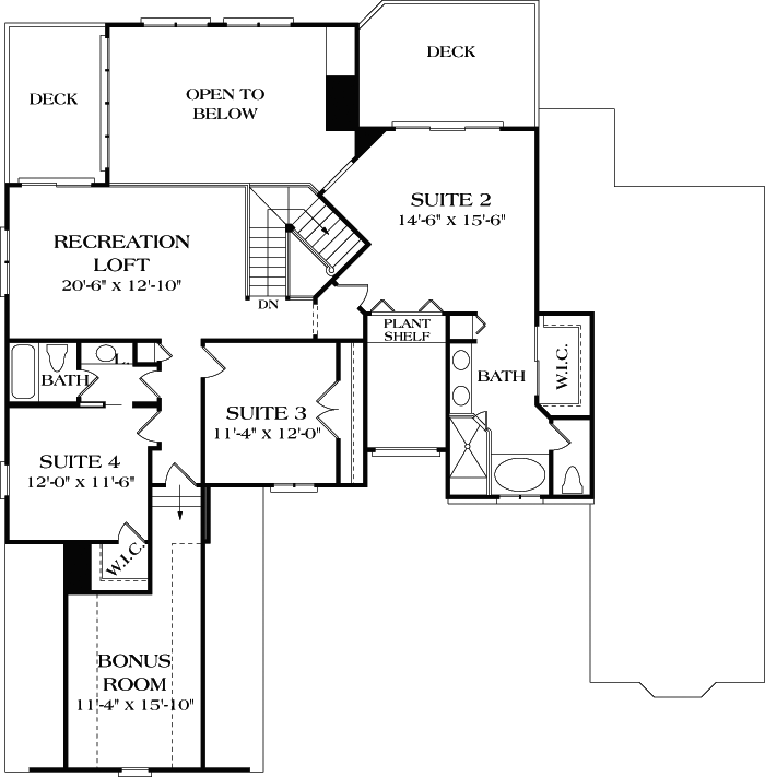 Upper/Second Floor Plan: 106-459