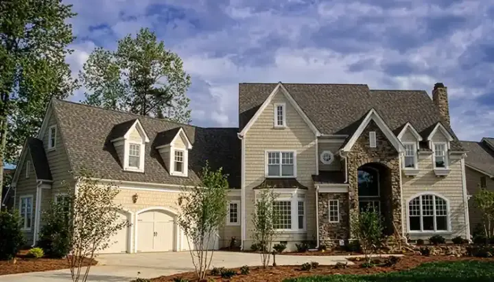 Colonial house plans 106-461 - front exterior, 5,404 sq ft, 5 bed, 4 bath house plans | Monster House Plans