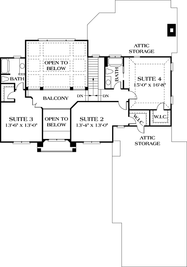 Upper/Second Floor Plan: 106-462