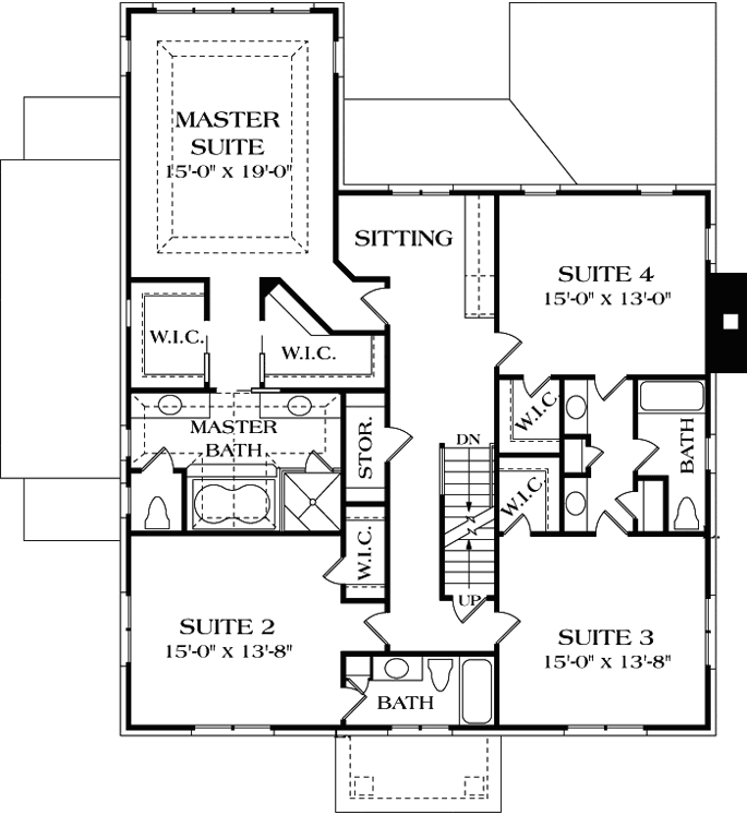 Upper/Second Floor Plan: 106-463