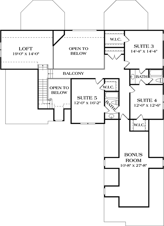 Upper/Second Floor Plan: 106-466