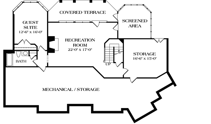 Lower Floor Plan: 106-470