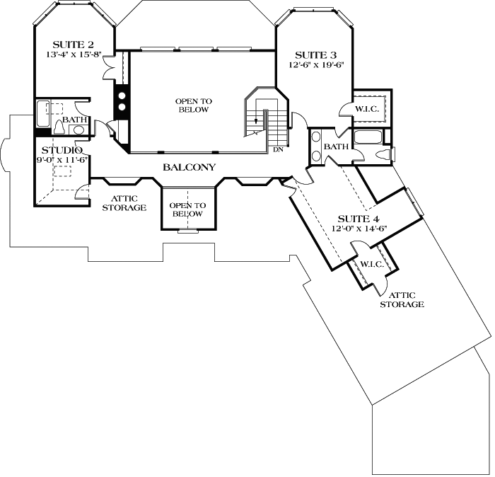 Upper/Second Floor Plan: 106-470