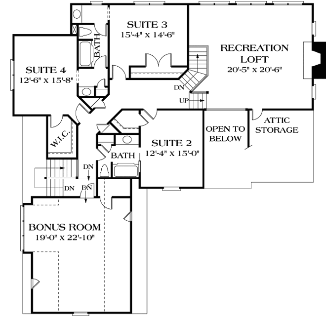 Upper/Second Floor Plan: 106-475