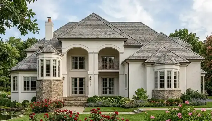 Mediterranean house plans 106-477 - front exterior, 3,824 sq ft, 4 bed, 4 bath house plans | Monster House Plans