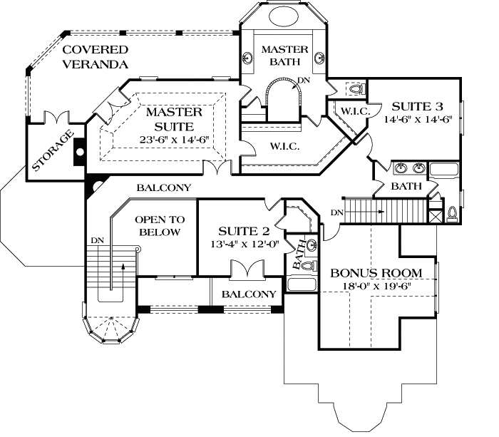 Upper/Second Floor Plan: 106-477