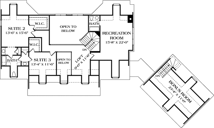 Upper/Second Floor Plan: 106-479