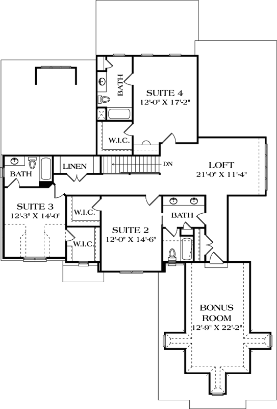 Upper/Second Floor Plan: 106-482