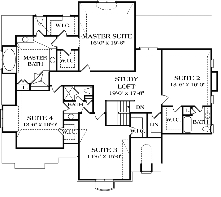Upper/Second Floor Plan: 106-484