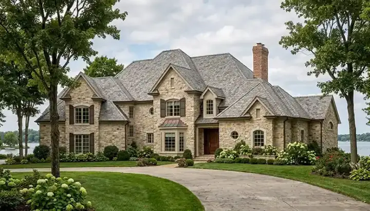 Traditional house plans 106-486 - front exterior, 3,900 sq ft, 3 bed, 3 bath house plans | Monster House Plans