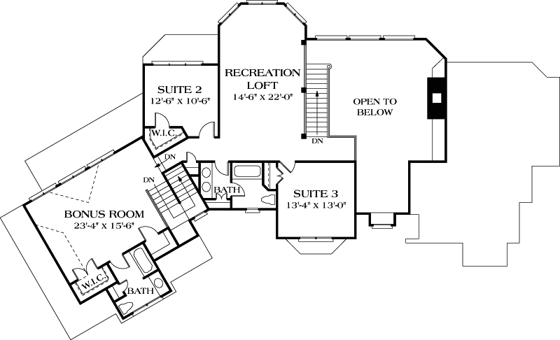 Upper/Second Floor Plan: 106-486
