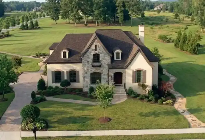 European house plans 106-488 - front exterior, 5,296 sq ft, 5 bed, 4 bath house plans | Monster House Plans