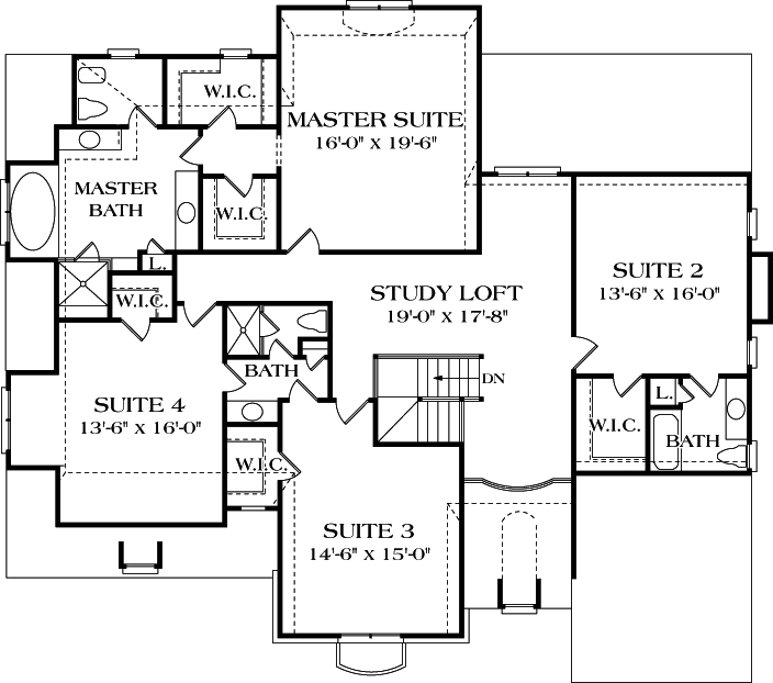 Upper/Second Floor Plan: 106-488