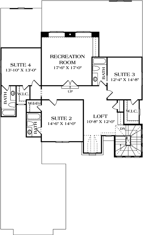 Upper/Second Floor Plan: 106-490