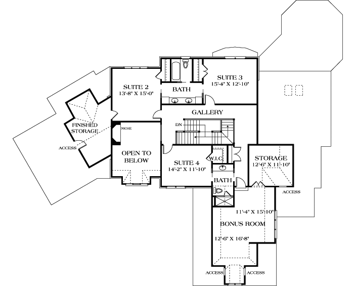 Upper/Second Floor Plan: 106-494