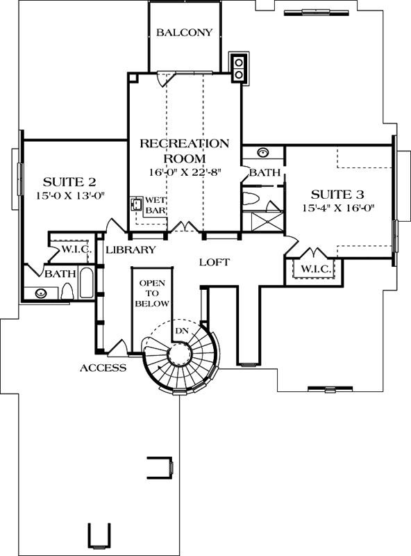 Upper/Second Floor Plan: 106-495