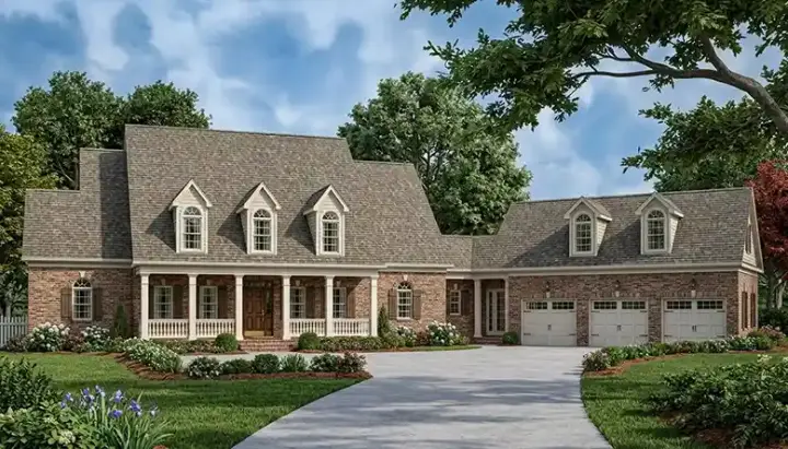 Southern house plans 106-500 - front exterior, 5,239 sq ft, 6 bed, 7 bath house plans | Monster House Plans
