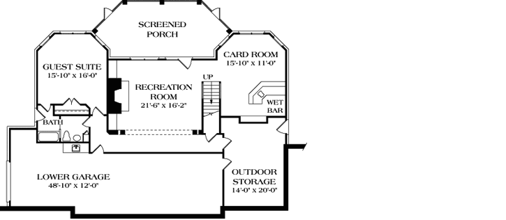 Lower Floor Plan: 106-500