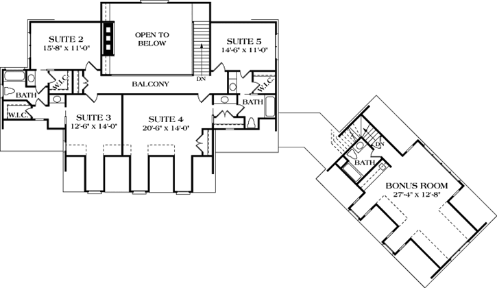 Upper/Second Floor Plan: 106-500