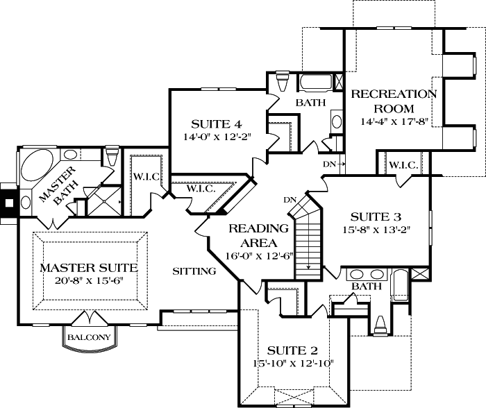 Upper/Second Floor Plan: 106-502