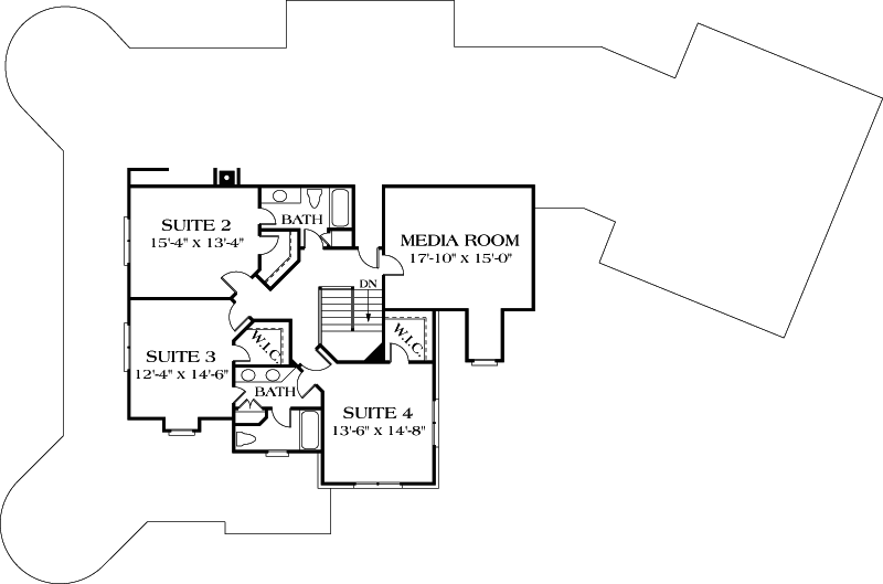 Upper/Second Floor Plan: 106-504