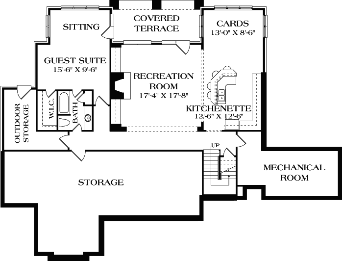 Lower Floor Plan: 106-505