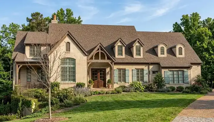 European house plans 106-508 - front exterior, 5,381 sq ft, 4 bed, 5 bath house plans | Monster House Plans