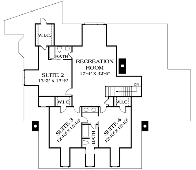 Upper/Second Floor Plan: 106-509
