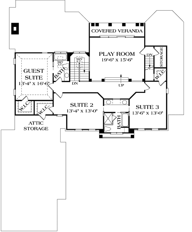 Upper/Second Floor Plan: 106-513