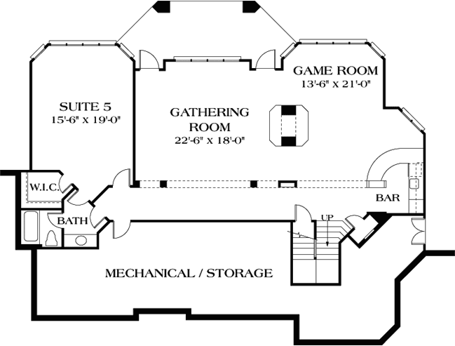 Lower Floor Plan: 106-515