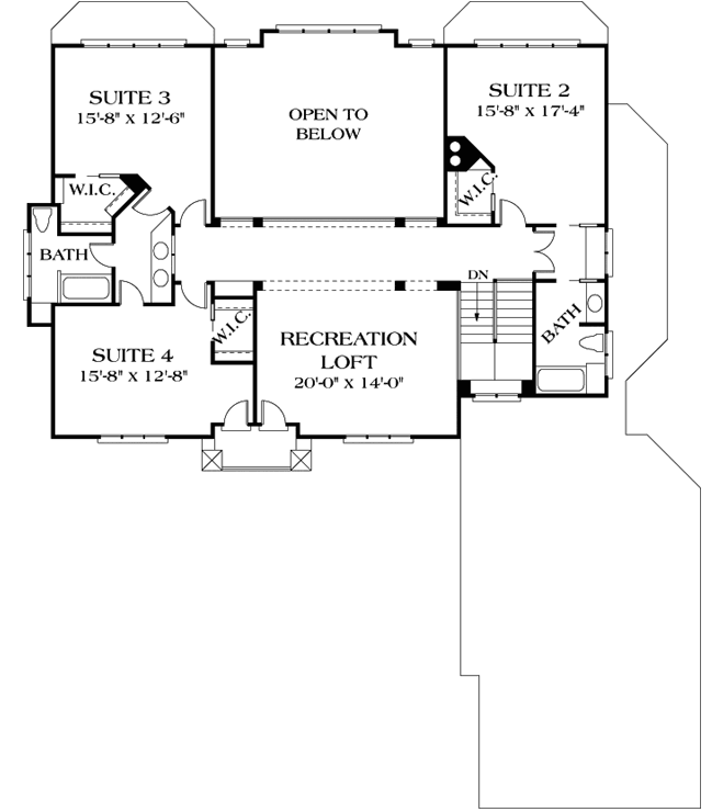 Upper/Second Floor Plan: 106-515