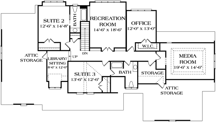 Upper/Second Floor Plan: 106-516