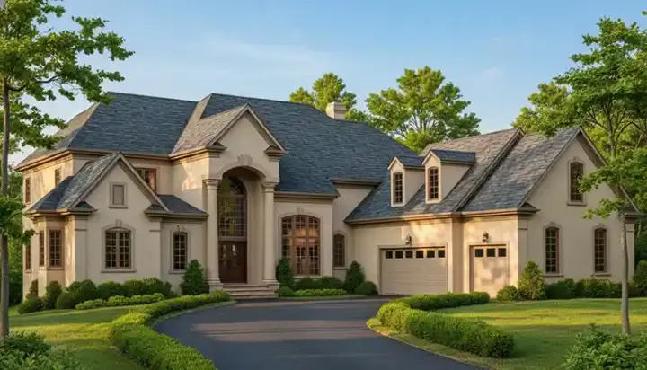 Traditional house plans 106-519 - front exterior, 4,184 sq ft, 4 bed, 3 bath house plans | Monster House Plans