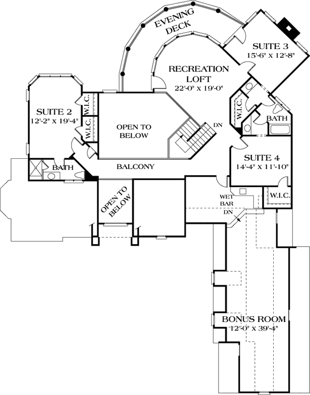 Upper/Second Floor Plan: 106-519
