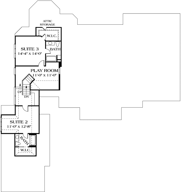 Upper/Second Floor Plan: 106-520