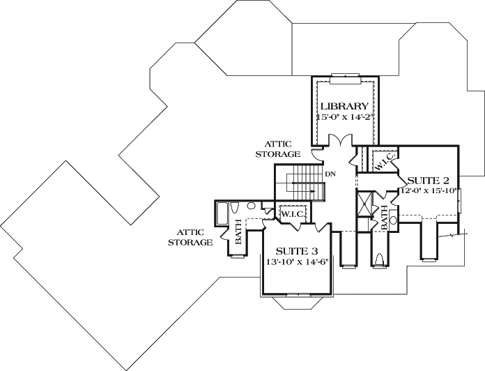 Upper/Second Floor Plan: 106-521